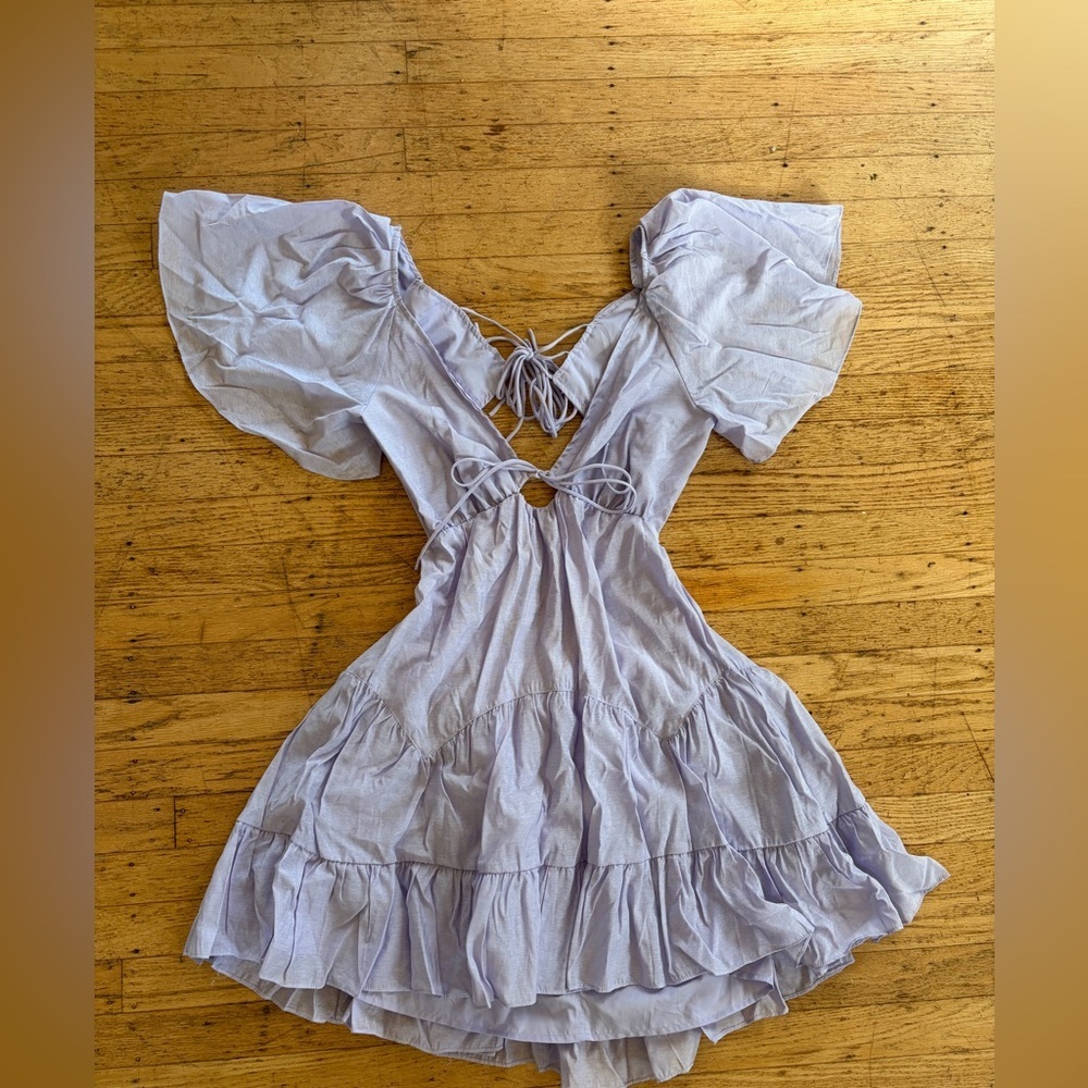 Mustard seed dress open back keyhole front bows Anthropologie boho chic festival